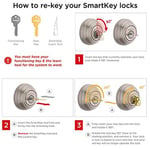 Kwikset 96900-381 690T 15 SMT BBPKG Saten Nikel Tylo Giriş Combo Seti