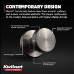Kwikset 97880-936 Pismo Kapı Topuzu, Yuvarlak, Saten Nikel