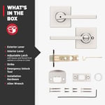 Kwikset Casey Gizlilik Kapı Kolu Yatak Odası/Banyo Kapısı için Saten Nikel