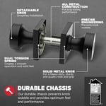 Kwikset Pismo Giriş Kapı Tokmağı Kilitli ve Anahtarlı, Güvenli Anahtarlı Kulp Dış Cephe, Ön Giriş ve Yatak Odası, Mat Siyah, Seçmeye Dayanıklı SmartKey Rekey Güvenlik ve Microban, Kare Gül