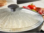 L K Laurel Kitchen Borcam Kapak Isıya Dayanıklı Tava Tencere Ve Sahan Uyumlu Tepelikli Şık Desenli 20 Cm Kapak
