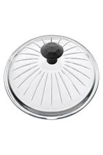 L K Laurel Kitchen Borcam Kapak Isıya Dayanıklı Tava Tencere Ve Sahan Uyumlu Tepelikli Şık Desenli 26 Cm Kapak