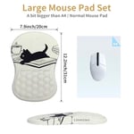 L-SPOUTTO Bilek Dayanaklı Mouse Pad, Ergonomik Mouse Pad Bilek Desteği, Dizüstü Bilgisayar için Rahat Bilgisayar Jeli Fare Altlığı, Masa Ofisi için Kaymaz PU Tabanlı Ağrı kesici Mousepad (12x8 inç,