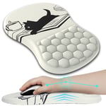 L-SPOUTTO Bilek Dayanaklı Mouse Pad, Ergonomik Mouse Pad Bilek Desteği, Dizüstü Bilgisayar için Rahat Bilgisayar Jeli Fare Altlığı, Masa Ofisi için Kaymaz PU Tabanlı Ağrı kesici Mousepad (12x8 inç,