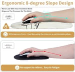 L-SPOUTTO Bilek Dayanaklı Mouse Pad, Ergonomik Mouse Pad Bilek Desteği, Dizüstü Bilgisayar için Rahat Bilgisayar Jeli Fare Altlığı, Masa Ofisi için Kaymaz PU Tabanlı Ağrı kesici Mousepad (12x8 inç,