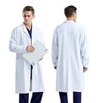 Laboratuvar önlüğü, pamuk, kadın, erkek, CoatCool önlük, beyaz, düğmeli, 3 cepli, uzun kollu, laboratuvar mantosu, kimya önlüğü, iş kıyafeti, doktor mantosu, koruyucu kıyafet, laboratuvar, hastane,