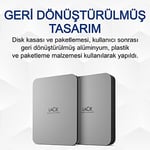 LaCie Mobile Drive Moon 2TB, Harici Taşınabilir HDD, Silver, PC Mac iPad & iPhone, Data Rescue Service (STLP2000400)