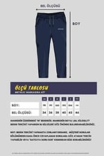 Lacivert Erkek Eşofman Altı Etiketli Arka ve Yan Cepli Regular Fit Lastik Paça