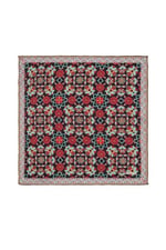 Lacivert Gold Motif Desen Mendil