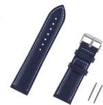 Lacivert Hakiki Deri Saat Kordonu Kayış 18-20-22-24mm CHR1014