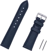 Lacivert Hakiki Deri Saat Kordonu Kayış 18-20-22-24-26mm - Bedenler: 18mm, 20mm, 22mm, 24mm