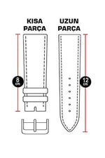 Lacivert Hakiki Deri Saat Kordonu Kayış 18-20-22-24-26mm - Bedenler: 18mm, 20mm, 22mm, 24mm