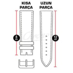 Lacivert Kroko Hakiki Deri Saat Kordonu Kayış 18-20-22-24mm