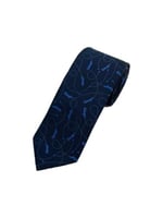Lacivert Mavi Motif Desen Kravat