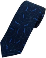 Lacivert Mavi Motif Desen Kravat