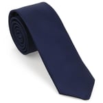 Lacivert Oxford Model Mendilli Slim Kravat- MKAS-5