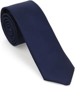 Lacivert Oxford Model Mendilli Slim Kravat- MKAS-5