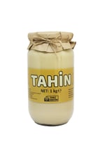 Laçoko 1 Kg Cam Kavanoz Tahin -%100 Doğal - Şekersiz- Katkısız - Veganlara Uygun - İnce Öğütülmüş Susam - Geleneksel Lezzet - Kahvaltı İçin İdeal - Pekmezle Karıştırılabilir - Demir Kaynağı