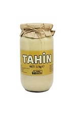 Laçoko 1 Kg Cam Kavanoz Tahin -%100 Doğal - Şekersiz- Katkısız - Veganlara Uygun - İnce Öğütülmüş Susam - Geleneksel Lezzet - Kahvaltı İçin İdeal - Pekmezle Karıştırılabilir - Demir Kaynağı