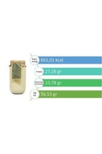 LAÇOKO 1 KG Şekersiz, Katkısız, Glutensiz, Vegan, Doğal Az Kavrulmuş (ÇİĞ) Parçacıklı (Extra Crunchy) Yer Fıstığı Ezmesi (1 KG)