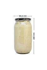 LAÇOKO 1 KG Şekersiz, Katkısız, Glutensiz, Vegan, Doğal Az Kavrulmuş (ÇİĞ) Parçacıklı (Extra Crunchy) Yer Fıstığı Ezmesi (1 KG)