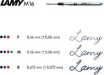 Lamy Tükenmez Kalem Refili Tekli Mavi (F) - Seçenekler: 1 x, B 太字, Strichbreite B, Strichbreite Breit, 1-Paket...
