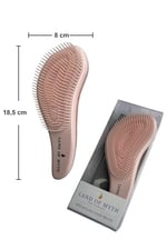 LAND OF MYTH - LOM1010 Curved Detangler, Yetişkin & Çocuklar İçin Kavisli Dolaşık Saç Açma ve Düğüm Çözücü Tarak & Fırça, Islak, Kuru, Düz, Kıvırcık Saçlar İçin (Rose Gold)