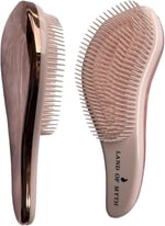 LAND OF MYTH - LOM1010 Curved Detangler, Yetişkin & Çocuklar İçin Kavisli Dolaşık Saç Açma ve Düğüm Çözücü Tarak & Fırça, Islak, Kuru, Düz, Kıvırcık Saçlar İçin (Rose Gold)