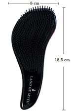 LAND OF MYTH - LOM1012 Curved Detangler, Yetişkin & Çocuklar İçin Kavisli Dolaşık Saç Açma ve Düğüm Çözücü Tarak & Fırça, Islak, Kuru, Düz, Kıvırcık Saçlar İçin (Pembe)