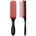 LAND OF MYTH - LOM1211 Styling Brush 9 Sıra Şekillendirme Fırçası Curly Girl Kıvırcık Kız Metodu Fırçası (Siyah)