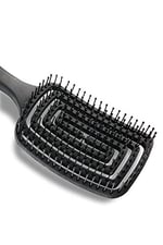 LAND OF MYTH - LOM1271 Üç Boyutlu Esnek Saç Açma ve Tarama Fırçası, Flexible Pro Brush (Siyah)