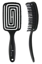 LAND OF MYTH - LOM1271 Üç Boyutlu Esnek Saç Açma ve Tarama Fırçası, Flexible Pro Brush (Siyah)