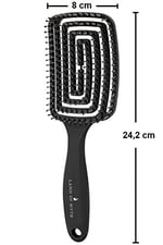 LAND OF MYTH - LOM1271 Üç Boyutlu Esnek Saç Açma ve Tarama Fırçası, Flexible Pro Brush (Siyah)