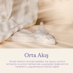 Lansinoh Natural Wave Biberon Emziği Orta Akışlı - Seçenekler: 0-13 kg, Hızlı Akışlı, Yavaş Akışlı