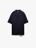 Lapel Neck Buttoned Short Sleeve Shirt