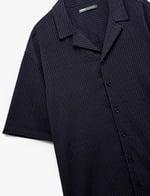 Lapel Neck Buttoned Short Sleeve Shirt