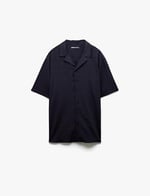 Lapel Neck Buttoned Short Sleeve Shirt
