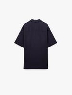 Lapel Neck Buttoned Short Sleeve Shirt