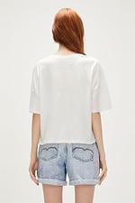 Lara Oversize T-Shirt Off-White Beyaz Basic Kadın Tişört