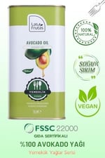 Las Frutas Yemeklik Avokado Yağı 1 Lt –%100 Doğal, Yüksek Isıya Dayanıklı, Soğuk Sıkım