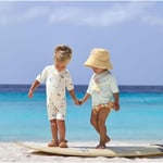 LASSIG Flowers UV Korumalı Kısa Kollu Mayo Tişört Sea Foam;Mavi6-12 Ay