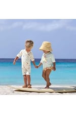LASSIG Flowers UV Korumalı Kısa Kollu Mayo Tişört Sea Foam;Mavi6-12 Ay