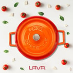 Lava Döküm Çok Amaçlı Yayvan Tencere 24 cm Turuncu - Lv Y St 24 K2
