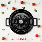 Lava Döküm Çok Amaçli Yayvan Tencere Çap(Ø) 24 cm - Trendy Siyah
