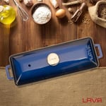 Lava Döküm Ekmek Kabı/Terrine, 11x29 cm, Mavi