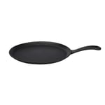Lava Döküm Krep / Pizza / Pancake Tavası, Yuvarlak, Metal Saplı, 26cm, Siyah - Bedenler: Ahşap Altlıklı, Standart, 26 cm, 20 cm