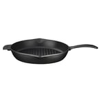 Lava Döküm Yuvarlak Izgara Tava, Metal Kulplu, 28 cm, Siyah - Seçenekler: 32.5 cm x 46.4 cm x 6.1 cm, Gri