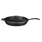 Lava Döküm Yuvarlak Izgara Tava, Metal Kulplu, 28 cm, Siyah - Seçenekler: 32.5 cm x 46.4 cm x 6.1 cm, Gri