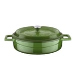 Lava Metal Dökme Demir Tencere, Yeşil, 28 cm