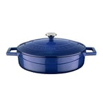 Lava Metal Döküm Çok Amaçlı Yayvan Tencere, Trendy, 24 cm, 2.47 L, Mavi